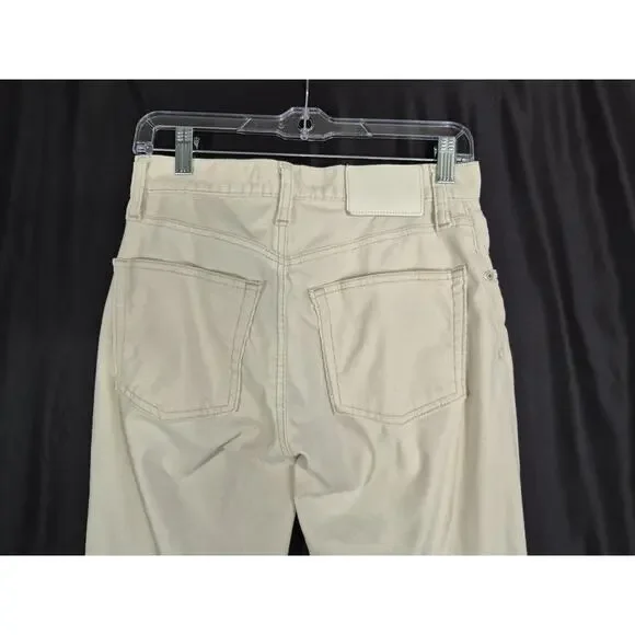 Moussy Vintage SAAB Corduroy Slater Cream Straight Leg Jean Pants 25 - Picture 5 of 8